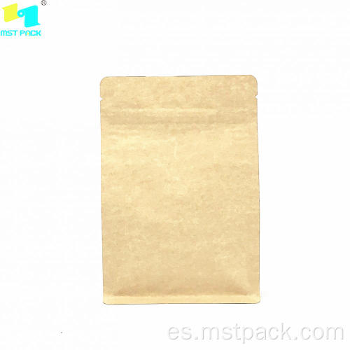 Bolsa resellable de papel Kraft Biodegradbal de Drid Food